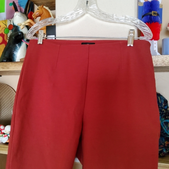 White House Black Market Skinny Ankle High Waist Tummy Panel  10 Tobacco Orange - Picture 3 of 10